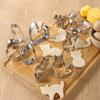Juego de 9 moldes para galletas de acero inoxidable, creativos moldes para galletas de gatitos de dibujos animados coreanos, herramienta para hornear, molde para cortar frutas