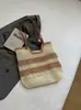 Bolso Rayado para Mujer 2026 Nuevo de Moda Verano Moda Vacaciones Bolso de Hombro Tejido Gran Capacidad Bolso Tote para Viajes