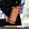 Bandeja de madera, tabla rectangular para bistec, tabla de cortar de madera maciza, plato para servir frutas, plato de madera ovalado para comida occidental, tabla para pizza