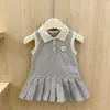 Diversión Infantil de Junio Ropa Infantil Coreana 2026 Verano Vestido Chaleco Estilo Academia para Niñas Vestido Polo Infantil Lolita