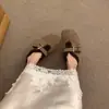 Zapatos planos Mary Jane de gamuza con punta profunda y redonda, forrados de felpa negra, nuevo estilo otoño/invierno para mujer, retro, cálidos y cómodos, sin cordones