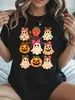 Compra productos con lindos estampados de fantasmas y calabazas con moños, Halloween, uso diario casual otoño