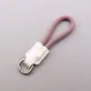 Lanyard para Teléfono de Cuero Genuino Creativo, Llavero, Correa de Mano Corta, Colgante Tejido, Accesorio, Lanyard para Dedo