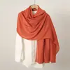 Artículo Más Vendido en el Sudeste Asiático: Bufanda Larga de Algodón y Lino de un Solo Color para Mujer, Cómoda, Transpirable, Elástica, Sencilla, Étnica, Versátil como Pañuelo para la Cabeza y Chal
