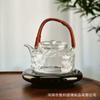 Tetera de Vidrio Modelo Nuevo 2025 para Uso Doméstico, Tetera con Asa de Ratán Estilo Japonés, Hervidor Hecho a Mano Resistente a Altas Temperaturas para Preparar Té
