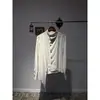 Camisa versátil, de nicho, estilo corte, de manga larga, con cuello alto, diseño retro, bajo asimétrico fluido, corte entallado y estilo sofisticado