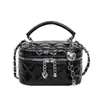 Bolsa de um ombro de alta qualidade, estilosa, moderna e da moda para mulheres, bolsa transversal versátil, bolsa caixa com alça de corrente acolchoada em losangos