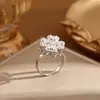 Anel feminino moda personalidade aço titânio não desbota Coringa luxo leve anel de abertura dupla alto senso fabricantes atacado