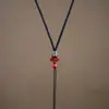 Joyería Estilo Tíbet con Cuentas Dzi y Colgante de Ágata, Cordón de Collar Hecho a Mano para Hombres y Mujeres, Se Lleva Cruzado en el Cuello o la Clavícula