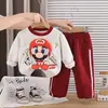 Conjunto de Roupa para Meninos Primavera e Outono 2026 Novo Moletom Cartoon Infantil Roupa de Outono Bebê Casual Primavera e Outono Manga Longa Conjunto de Duas Peças