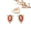 1 Colgante Pequeño 16X20mm Goteo de Aceite Doble Agujero Accesorio para Pulsera Pendiente Creativo DIY Pulsera Collar Colgante para Llave