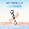 Acessórios de pesca com pino tipo Q giratório estilo americano + anel soldado, Conector giratório tipo Q estilo americano para pesca