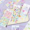 Pegatinas Troqueladas de Paleta de Colores, Elementos Pequeños Básicos Versátiles de Alta Calidad para Journaling, Marcado, Decoración y Arte de Collage