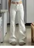Jeans Acampanados Elásticos de Cintura Alta para Mujer Tallas Grandes para Mujeres Curvilíneas, Pantalones Blancos, Adelgazantes y Favorecedores, Pantalones de Pierna Ancha para Estudiantes