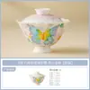 Taza Pequeña de Cerámica Blanca y de Colores Hecha en Fábrica, Taza de Maestro, Tetera Doméstica, Tetera Individual, Bol Alto de Cerámica con Tapa, Bol de Té