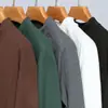 Sudadera con cremallera y cuello semi-alto de forro polar para hombre, estilo nuevo de primavera y otoño, camiseta de manga larga para hombre de mediana edad, color liso, moda casual