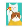 Pintura Decorativa Artística Abstracta de Animales Gato Barbero Lindo Transfronteriza AliExpress para Sala de Estar Dormitorio Dibujos Animados Núcleo de Pintura de Pared