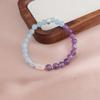 Pulsera China Nueva Aguamarina Amatista Pulsera Moda Versátil Viajero Pulsera Guofeng Templo Mismo Estilo En Vivo