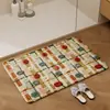 Alfombra de baño de alta gama, secado rápido y antideslizante, modelo nuevo, felpudo para puerta de baño, alfombra tejida tipo lino para inodoro y ducha
