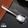 Acero inoxidable 304 cuchara para compartir alimentos cuchara pública mango largo cuchara para hombre cuchara de hotel restaurante fábrica de drenaje venta al por mayor directa
