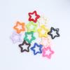 Protección ambiental acrílico puntada de píxel estrella de cinco puntas pintura hueca usar cadena de teléfono móvil pulsera tocado accesorios diy