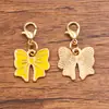 Accesorios de joyería de aleación multicolor y multiestilo, dijes colgantes de esmalte dorado KC, colgantes de flor, corazón, pentagrama y chile