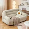Sofá acogedor tamaño matrimonial para apartamentos pequeños, sala de estar, balcón, tatami de suelo, sofá cama de dormitorio con estructura de hierro, de tres plazas