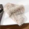 Bufanda de Felpa Clip-On Nueva Invierno 2025 para Mujer, Piel Sintética Engrosada, Piel de Conejo Calentador de Cuello Versátil