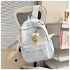 Mochila Nueva con Letra Bordada para Estudiantes de Secundaria y Preparatoria, Tendencia de Campus, Sencilla Casual, Gran Capacidad, Bolsa Escolar para Clases