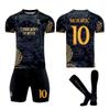 2324 Real Madrid Edición Conmemorativa Patrón Dragón Negro Camiseta de Fútbol para Niños 7 Vinicus 5 Vinicus 7 Camiseta de Ronaldo