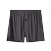 Bóxers de Seda de Hielo para Hombre, Ropa Interior de Pierna Cuadrada con Sensación Fresca para el Verano, Se Pueden Usar Afuera, Corte Holgado, Talla Grande, Pantalones para Dormir en Casa para Niños