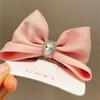 Pinza para el cabello de lazo de amor rosa suave estilo francés, femenina, sensual, Mori, clip para la parte posterior de la cabeza, tocado, cabello semirrecogido