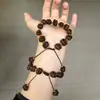 Pulsera Original Nueva Estilo Chino para Estudiantes con Granos de Café, Elementos de Osito Lindo, Zorro de Nueve Colas y Perro Canela, un Éxito en Xiaohongshu