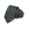 Gravata Masculina Transfronteiriça 7cm Cor Sólida Gravata Amarrada à Mão Gravata Jacquard de Poliéster Masculina Logotipo Gravata de Alta Qualidade para Homens