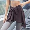 Falda Corta Deportiva para Mujer para Cubrir los Glúteos, Prevenir la Exposición y la Vergüenza, Falda de Tenis de una Pieza de Longitud Media, Casual de Verano para Correr, Fitness, Yoga