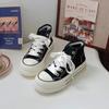 Love Dream versão coreana de sapatos de lona alta sapatos femininos 2024 nova explosão sola grossa Joker tênis casuais TP350