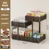 Prateleira organizadora multicamadas para sachês de chá, mesa de centro, prateleira de armazenamento para copos de água, prateleira de armazenamento de mesa, prateleira de lanches para bancada de mesa de jantar, caixa de armazenamento