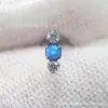 Aretes Fengtai F136 de Aleación de Titanio, Aretes Dulces de Ópalo, Aretes para Cartílago Auricular, Joyería para Piercing Corporal de Titanio G23 con Rosca Interna