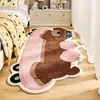 Alfombra de noche Dopamine, alfombra de dibujos animados gruesa para niña, nuevo modelo 2026, uso doméstico, felpudo de peluche para habitación infantil