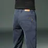 Calça Masculina Casual Fina de Verão 2026 de Alta Qualidade de Hong Kong, Calça Social Masculina Khaki Slim Fit de Barra Reta