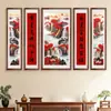 Nuevas Pinturas de Salón Estilo Chino, Pinturas para Colgar en Sala de Estar, Pinturas Decorativas Atmosféricas para el Vestíbulo, Pinos de Bienvenida, Pinturas de Pared de Paisaje, Fondo Clavado al por Mayor