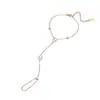 Pulseira de Aço Inoxidável com Zircônia Inlaid, Galvanoplastia a Vácuo, Luxo de Nicho Transfronteiriço Aogu para Mulheres, Acessório de Mão Versátil Estilo Ins