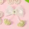 Joyería de Tela de Encaje Hecha a Mano Coreana, Accesorios DIY con Forma de Flor y Lazo, Accesorios para el Cabello, Accesorios de Decoración para Zapatos y Ropa