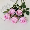 Flores Artificiales de Rosa Búlgara, Flores Falsas para Decoración de Sala de Estar en Casa, Accesorios para Fotografía de Bodas, Hoteles, Casas de Huéspedes