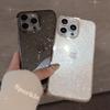 Capa de Celular Transparente com Glitter Fino para Apple iPhone 18 Promax 17 Adequada para iPhone 15 Capa Macia 11 Luxo de Alta Qualidade 12/14
