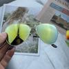 Óculos de proteção clássicos com filme refletivo colorido, óculos de sol vintage coloridos, óculos de sol da moda Coringa, atacado de fábrica
