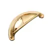 Manija de Armario de Lujo Ligero de Cobre Puro Dorado Hebilla de Concha de Cajón Manija Redonda de un Solo Agujero Cromada Manija de Gabinete Francés Totalmente de Cobre