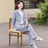 Conjunto esportivo moderno para mulheres 2026 primavera e outono novo conjunto estiloso que rejuvenesce para mães de meia-idade e idosas, roupa casual para corrida que emagrece