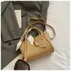 Cesta de Repolho Personalizada com Padrão Trançado 2026 Verão Nova Bolsa de Ombro Cruzada de Alto Valor Cor Sólida Elegante Bolsa Saco