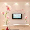 (Nua) Adesivos de Parede de Flores Criativas Papel de Parede Romântico para Sala de Estar Parede da TV Autoadesivo Quarto Aconchegante Parede ao Lado da Cama